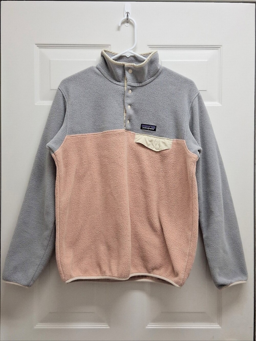 Patagonia Womens Lightweight Synchilla Snap T Fleece Pullover Medium Rosewater